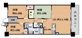パデシオン六地蔵ザタワーレジデンス【13階】の間取り