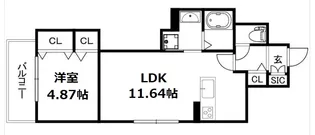 PISO丹波口【3階】の間取り