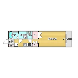 GARNETRESIDENCE丹波橋【2階】の間取り