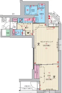 ファーストフィオーレ京都コーヴォ【5階】の間取り