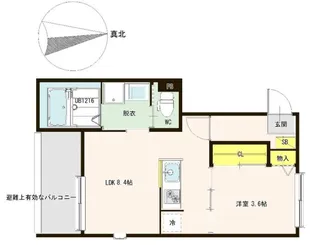 IMAStudios京都椥辻【2階】の間取り