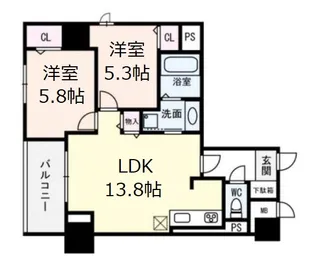ときわぎ【6階】の間取り