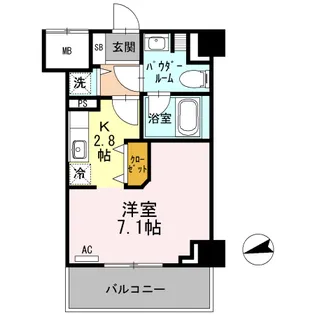 プレコート上鳥羽【2階】の間取り