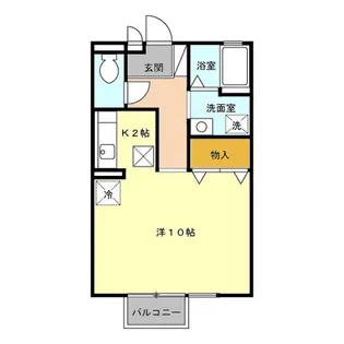 クレセントコート【202号室】の間取り