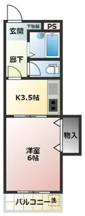 グリーンハイツ阪本【201号室】の間取り