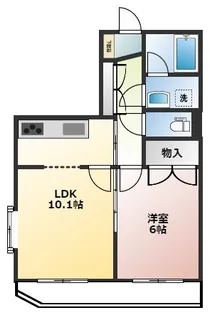 サンパティオ玉穂【101号室】の間取り