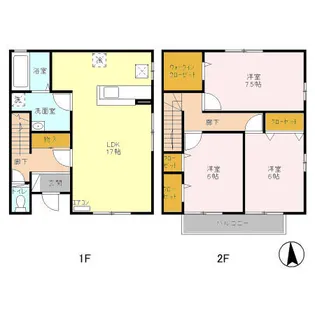 エスポワール四番館【1階】の間取り