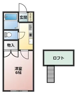 サンライフ荻原23号館A【107号室】の間取り