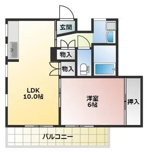 ジウシロヤテラス【201号室】の間取り