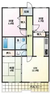 パークハイム里吉【207号室】の間取り