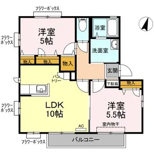 シャーメゾン池田A【101号室】の間取り