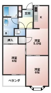 ハイム玉川【1A2号室】の間取り