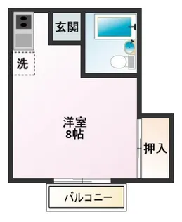 メゾンエクセル甲府【1-H号室】の間取り