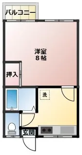 コーポ武田【203号室】の間取り