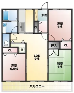 レジデンス桂B棟【306号室】の間取り