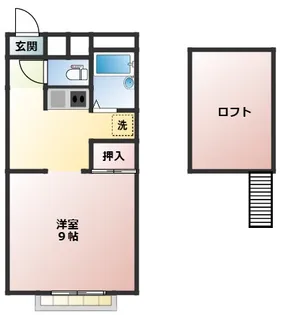 パレス中央【105号室】の間取り