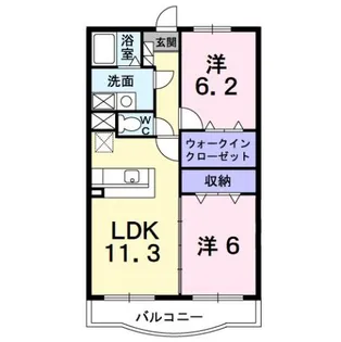 セントラルヒルズ【203号室】の間取り