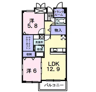 イーストガーデン【106号室】の間取り