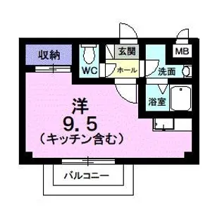 エイヒル【102号室】の間取り