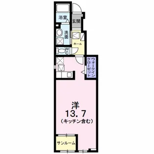ソラーナ【107号室】の間取り