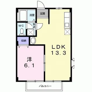 サンビレッジジュリア【201号室】の間取り