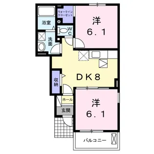 アロッジオリーヴァ【103号室】の間取り