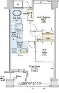レジディアタワー上池袋(タワー棟)【3階】の間取り