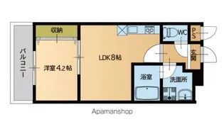 ウェリス花畑【202号室】の間取り