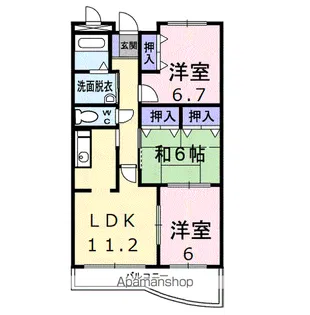 ピュアー双葉【1階】の間取り