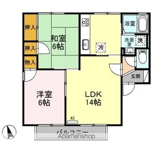 ベル・ヴィラージュ AB【2階】の間取り
