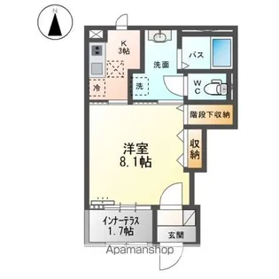 仲間町アパートA棟【103号室】の間取り