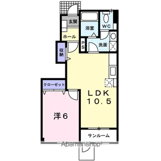 プロムナード・セレノ【1階】の間取り