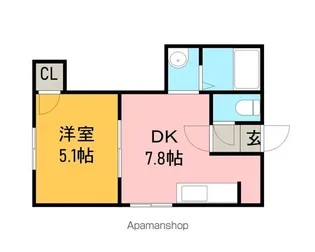 サンシャリエ南5条【3階】の間取り