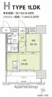 ドゥーエ赤坂【5階】の間取り