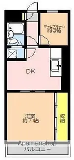 サンライフ河辺【4階】の間取り