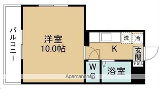コーポ中島丁【108号室】の間取り