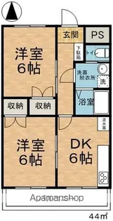 グリーンパーク新町Ⅰ【302号室】の間取り