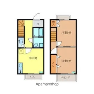 エトワールあすか B棟【106号室】の間取り