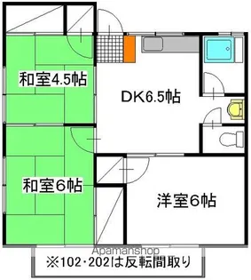 堀口ハイツ C棟【201号室】の間取り