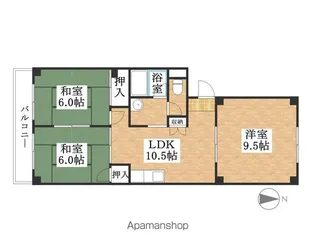 サンホーム愛宕【1階】の間取り