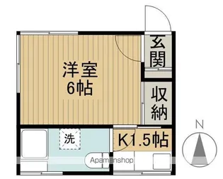 大野荘【2D号室】の間取り