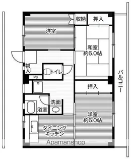ビレッジハウス敷島3号棟【3階】の間取り
