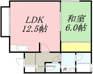 コーポ山田【202号室】の間取り