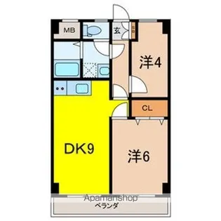 アーネスト・ハイライズ【4階】の間取り
