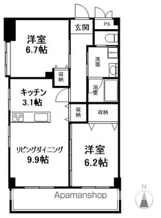 ライフコア上千田【3階】の間取り