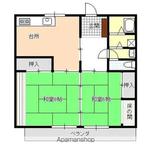 高梨コーポラス【2階】の間取り
