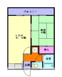 サンコーポ白亜【203号室】の間取り