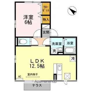 セジュール上ノ山Ⅱ【1階】の間取り