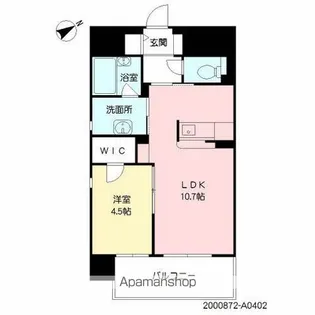 シャーメゾングランドソレイユ門司【4階】の間取り