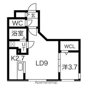 ラ・エスペランス麻生【306OK号室】の間取り